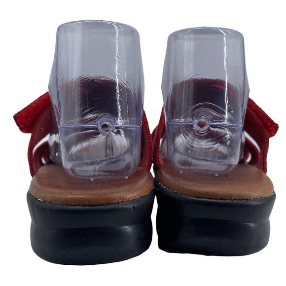 FLEXUS by Spring Step Size 40 Red Suede Italian Comfort Sandals Made in Italy - Picture 9 of 10